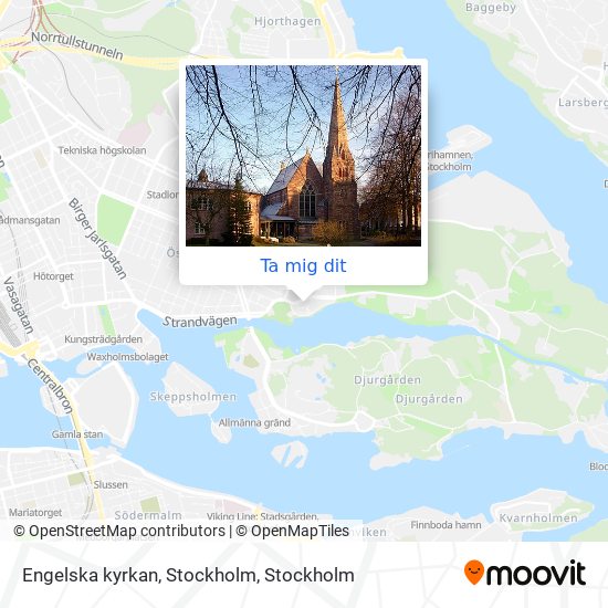 Engelska kyrkan, Stockholm karta