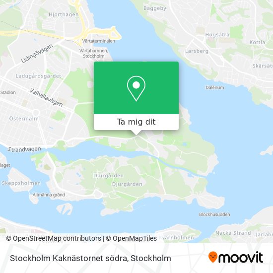 Stockholm Kaknästornet södra karta