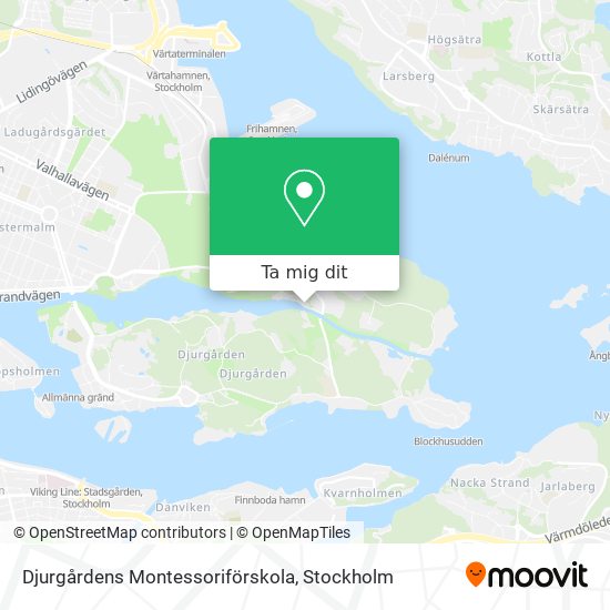 Djurgårdens Montessoriförskola karta