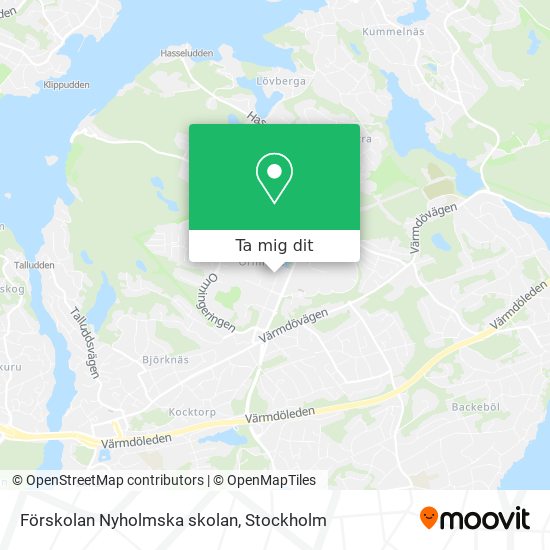 Förskolan Nyholmska skolan karta