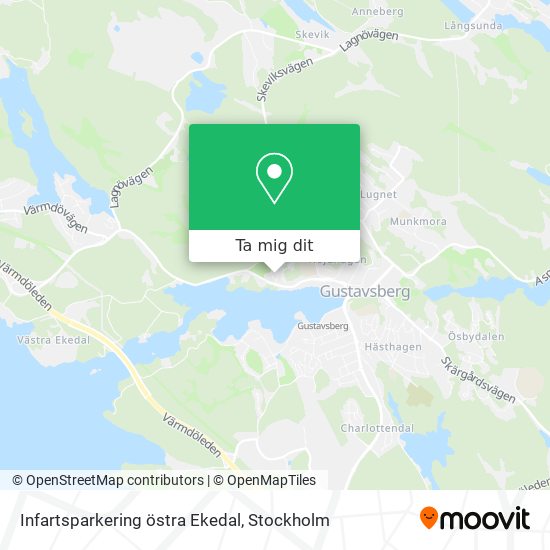 Infartsparkering östra Ekedal karta