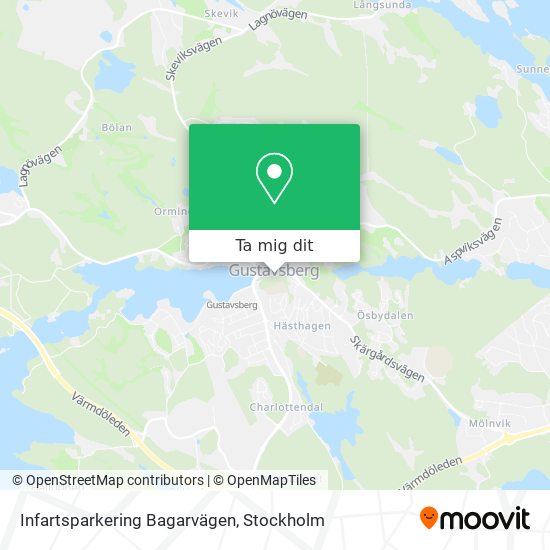 Infartsparkering Bagarvägen karta