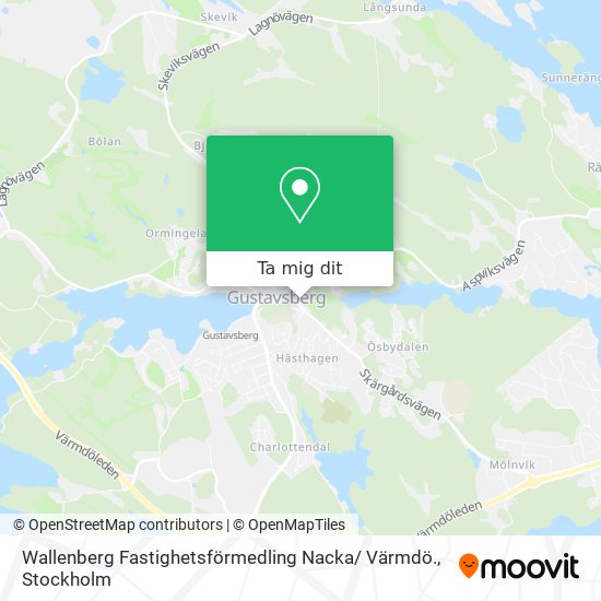 Wallenberg Fastighetsförmedling Nacka/ Värmdö. karta