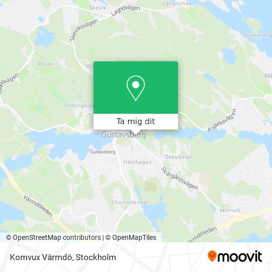 Komvux Värmdö karta