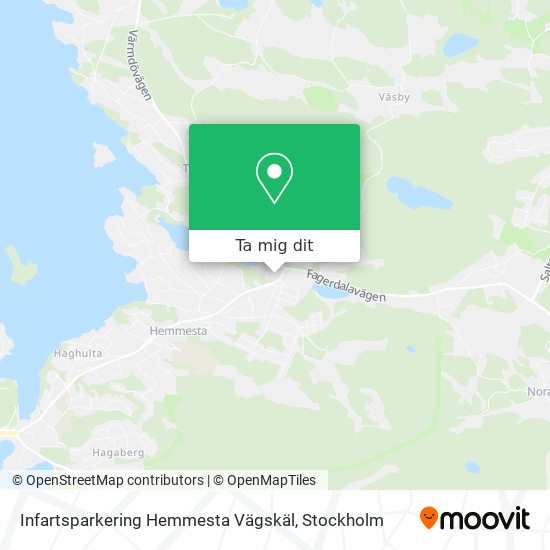 Infartsparkering Hemmesta Vägskäl karta