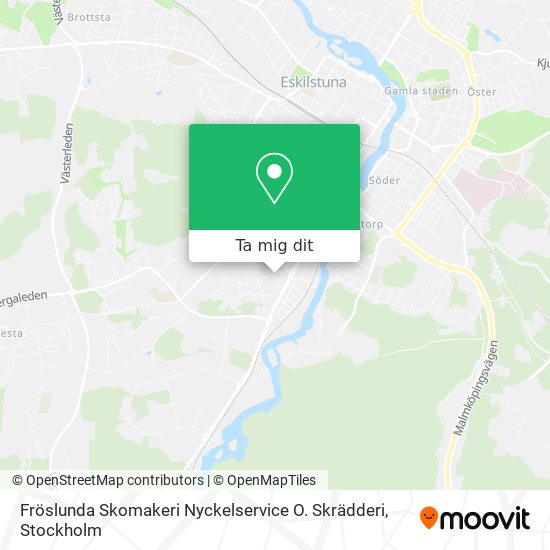 Fröslunda Skomakeri Nyckelservice O. Skrädderi karta