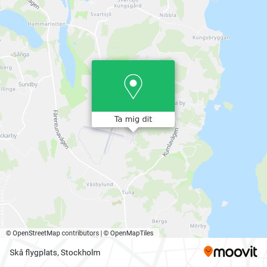 Skå flygplats karta