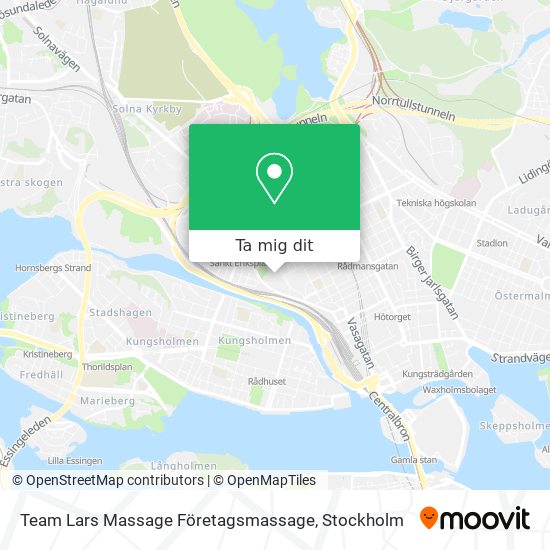 Team Lars Massage Företagsmassage karta