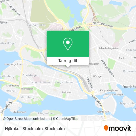 Hjärnkoll Stockholm karta
