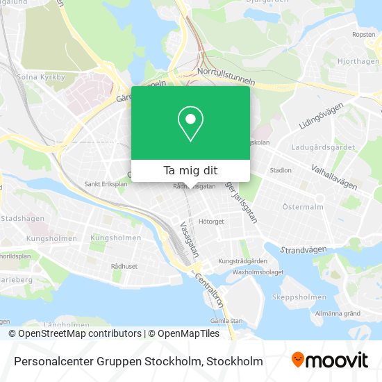 Personalcenter Gruppen Stockholm karta