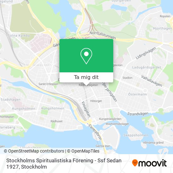 Stockholms Spiritualistiska Förening - Ssf Sedan 1927 karta