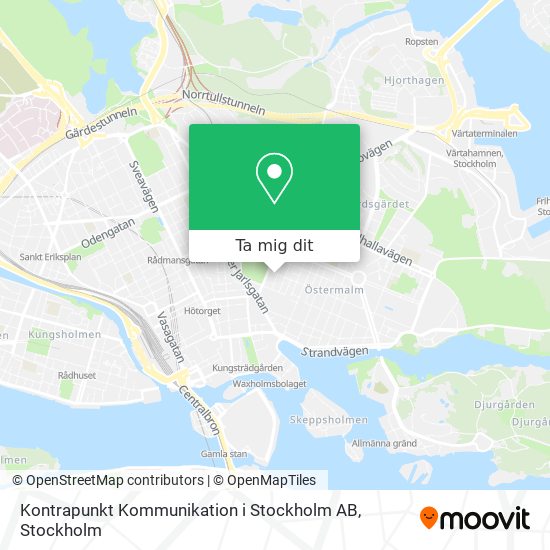 Kontrapunkt Kommunikation i Stockholm AB karta