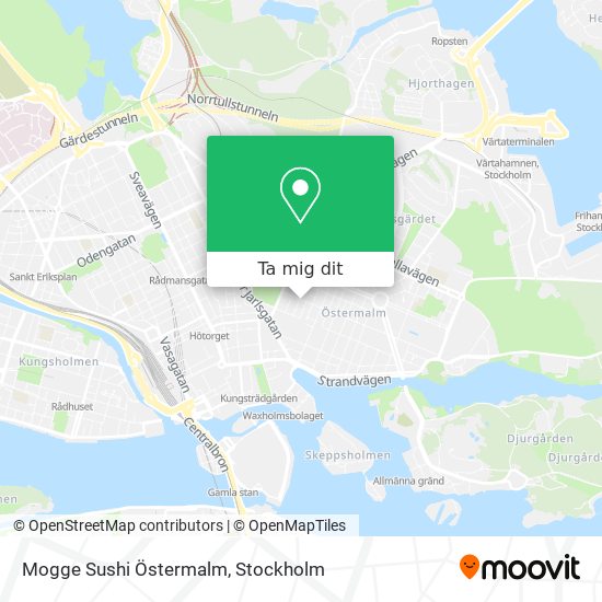 Mogge Sushi Östermalm karta