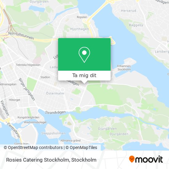 Rosies Catering Stockholm karta