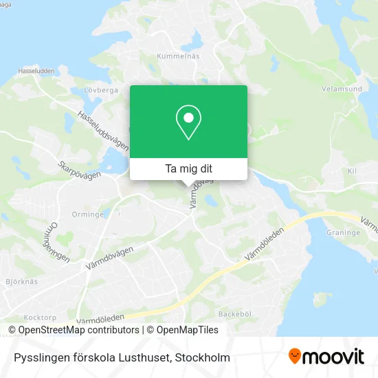 Pysslingen förskola Lusthuset karta