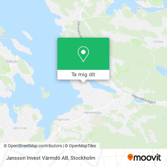 Jansson Invest Värmdö AB karta