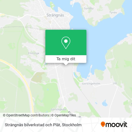 Strängnäs bilverkstad och Plåt karta