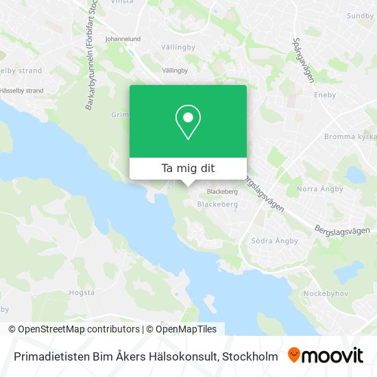 Primadietisten Bim Åkers Hälsokonsult karta