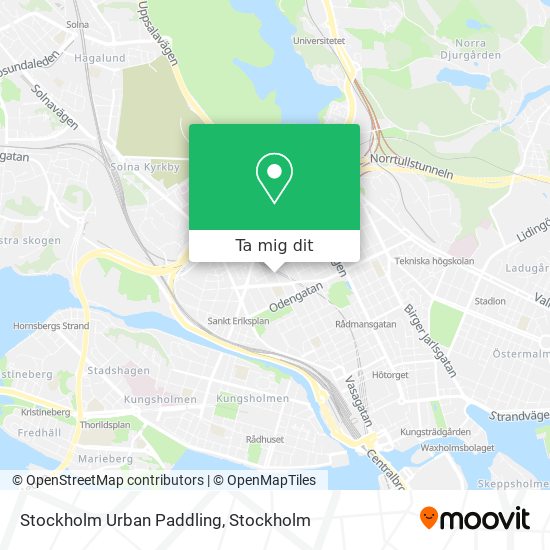 Stockholm Urban Paddling karta