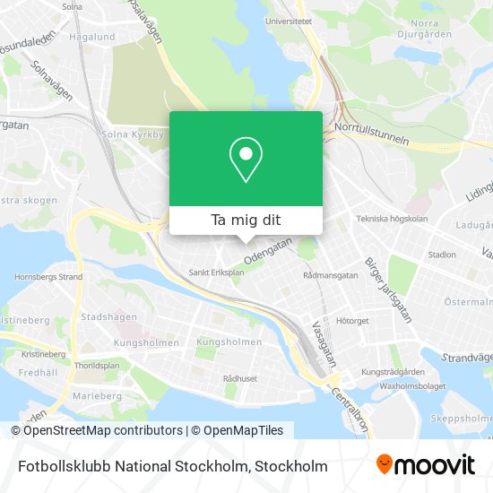 Fotbollsklubb National Stockholm karta