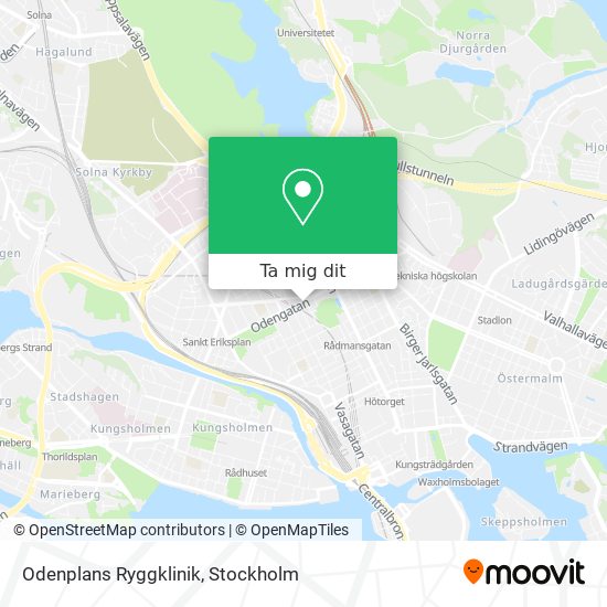 Odenplans Ryggklinik karta