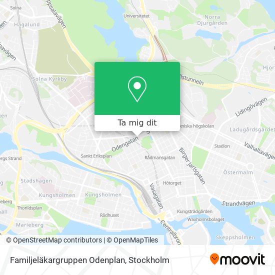 Familjeläkargruppen Odenplan karta