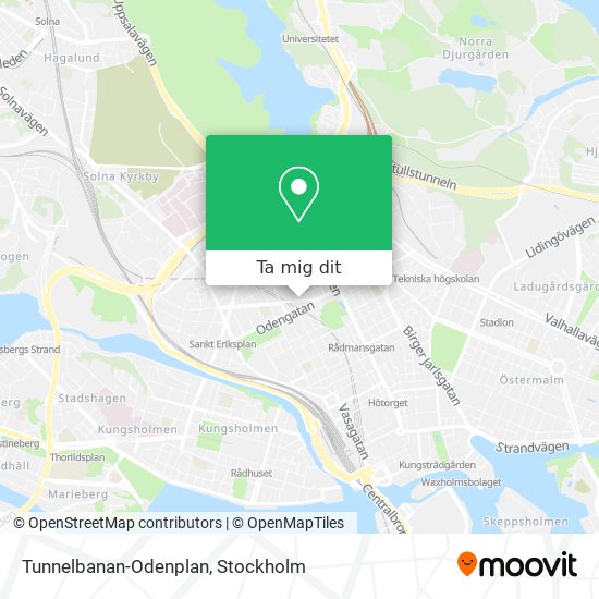 Tunnelbanan-Odenplan karta