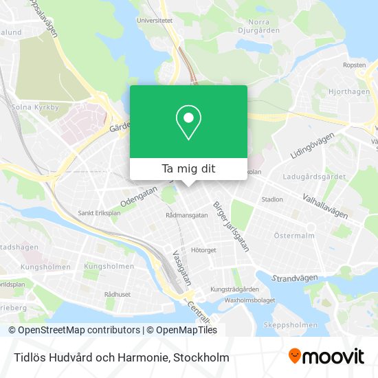 Tidlös Hudvård och Harmonie karta