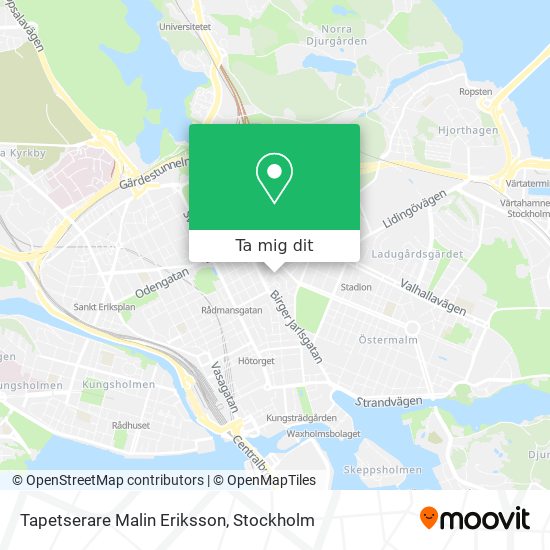 Tapetserare Malin Eriksson karta