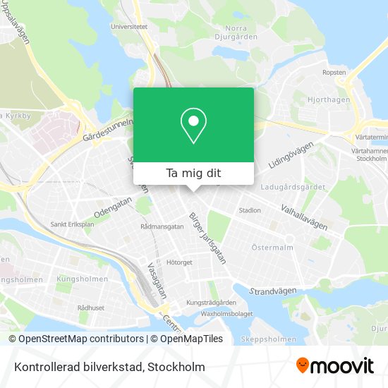 Kontrollerad bilverkstad karta