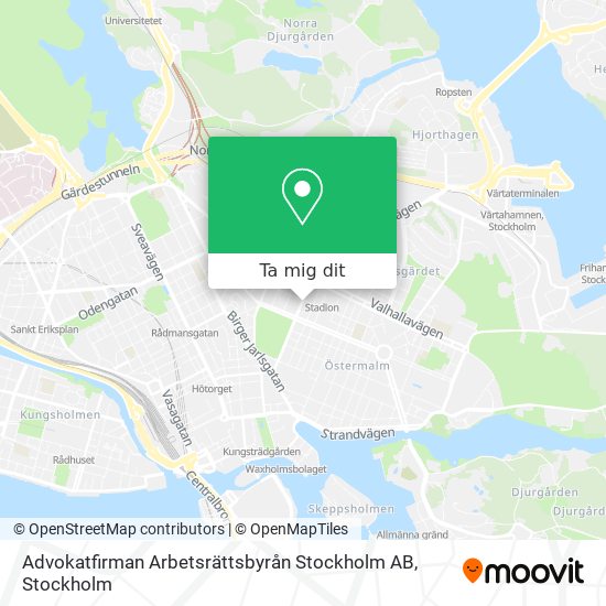 Advokatfirman Arbetsrättsbyrån Stockholm AB karta