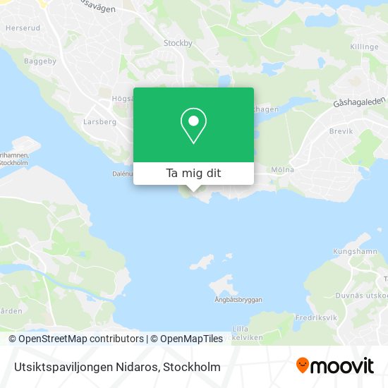 Utsiktspaviljongen Nidaros karta