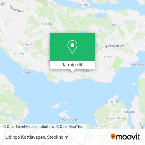 Lidingö Kottlavägen karta