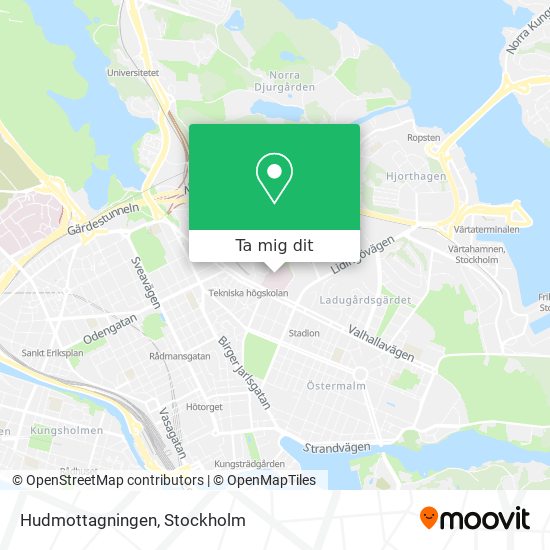 Hudmottagningen karta