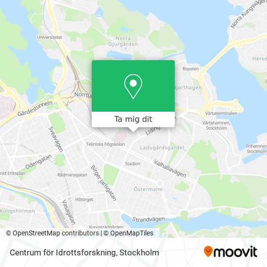 Centrum för Idrottsforskning karta