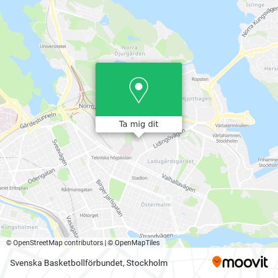 Svenska Basketbollförbundet karta