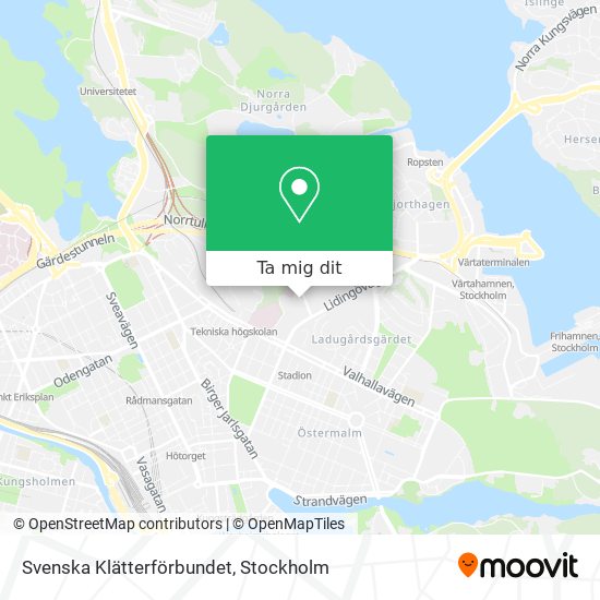 Svenska Klätterförbundet karta