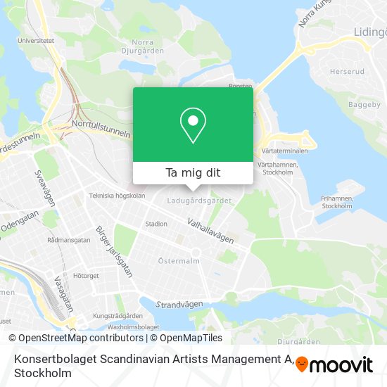 Konsertbolaget Scandinavian Artists Management A karta