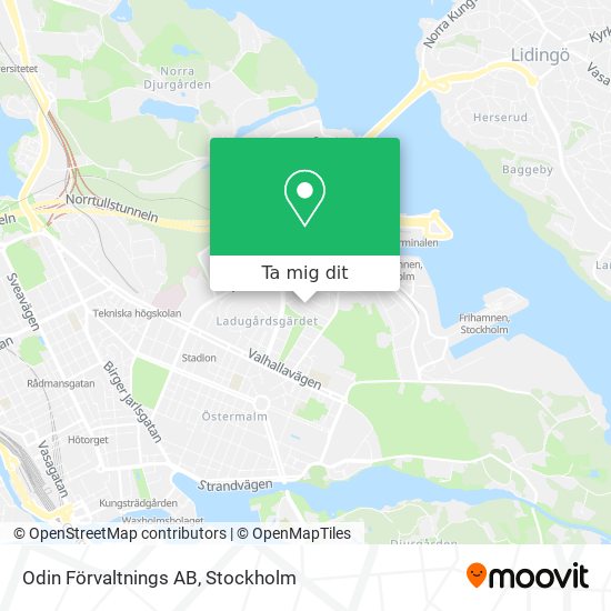 Odin Förvaltnings AB karta