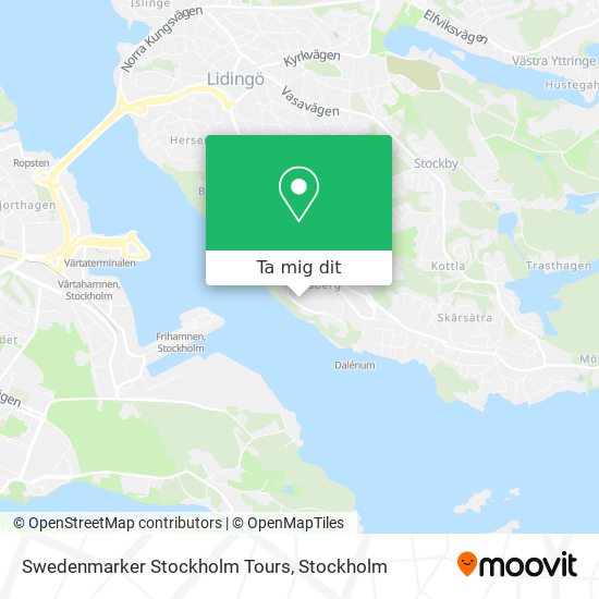 Swedenmarker Stockholm Tours karta