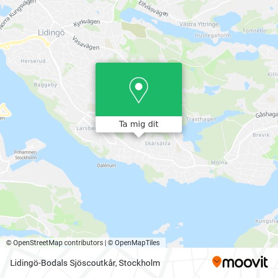 Lidingö-Bodals Sjöscoutkår karta