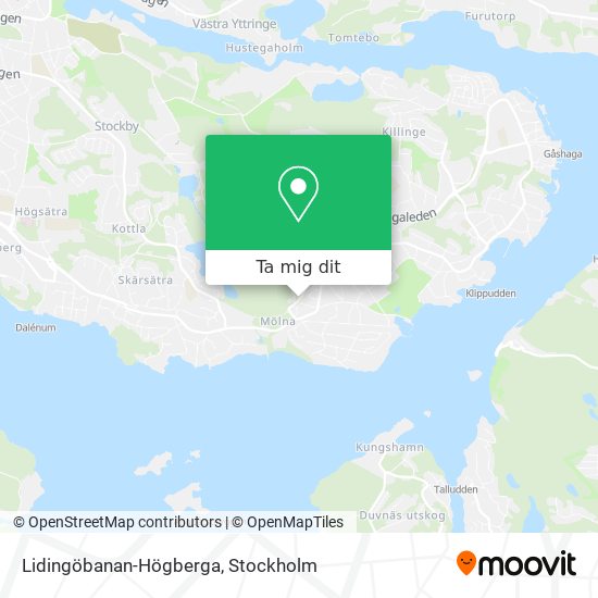Lidingöbanan-Högberga karta