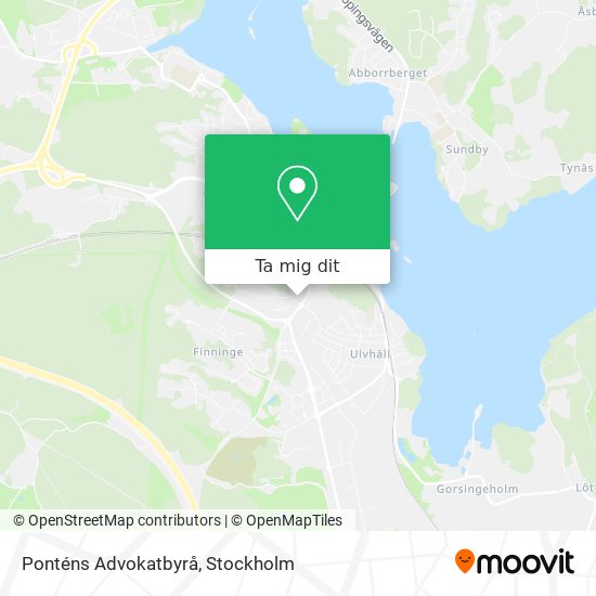 Ponténs Advokatbyrå karta