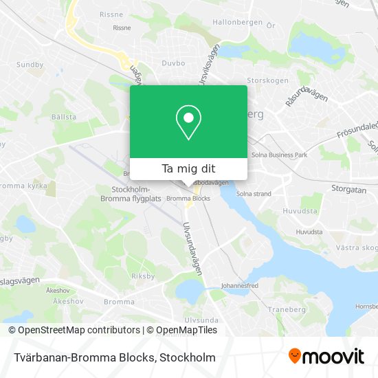 Tvärbanan-Bromma Blocks karta