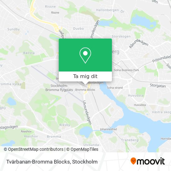 Tvärbanan-Bromma Blocks karta