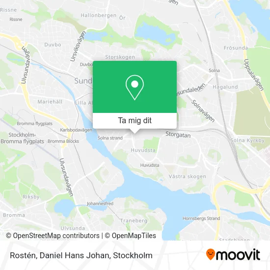 Rostén, Daniel Hans Johan karta