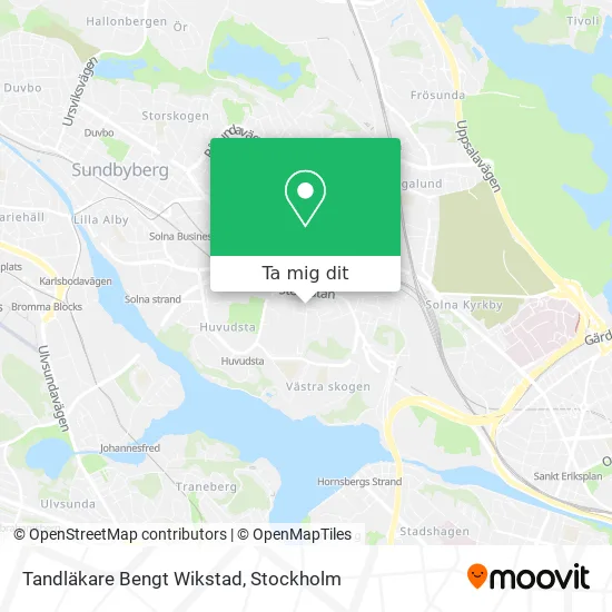 Tandläkare Bengt Wikstad karta