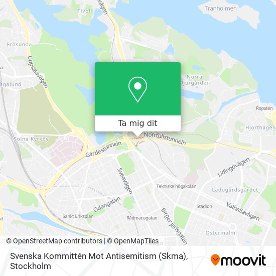 Svenska Kommittén Mot Antisemitism (Skma) karta