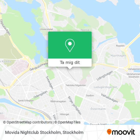 Movida Nightclub Stockholm karta