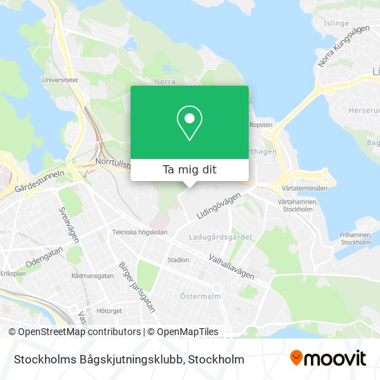 Stockholms Bågskjutningsklubb karta